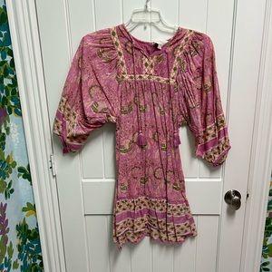 Cleobella Pink and Gold Bohemian Dress